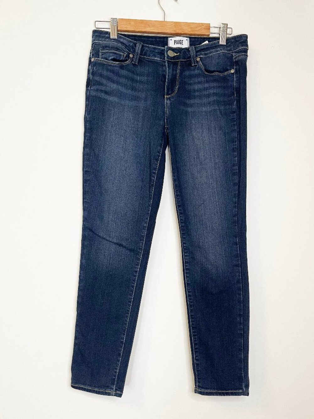 Paige Verdugo Ankle Skinny Jeans Size 29 Dark Wash Stretch Denim Premium